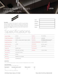 Specifications - Villa Lighting