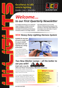 LED Autolamps Newsletter Issue 1