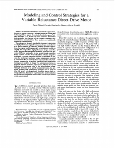 Modeling and control strategies for a variable reluctance direct