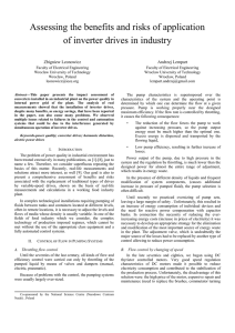 Assessing the benefits and risks of application of inverter drives in