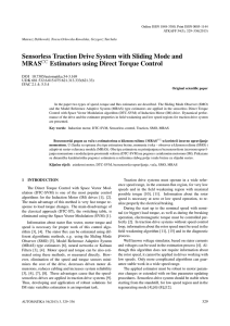 Sensorless Traction Drive System with Sliding Mode and MRASCC