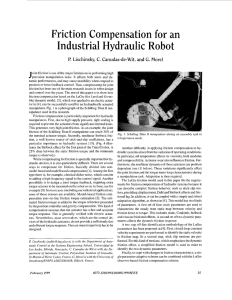 Friction compensation for an industrial hydraulic robot