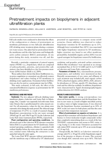 Pretreatment impacts on biopolymers in adjacent ultrafiltration plants