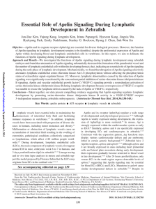 Essential Role of Apelin Signaling During Lymphatic Development