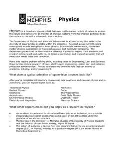 Physics - University of Memphis