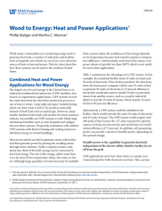 Wood to Energy: Heat and Power Applications1 - EDIS