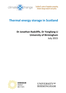 Thermal energy storage in Scotland