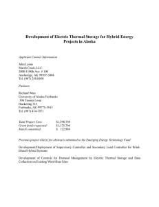 Development of Electric Thermal Storage for Hybrid Energy Projects