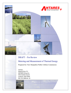 Metering and Measurement of Thermal Energy