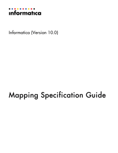 Mapping Specification Guide - Informatica Knowledge Base