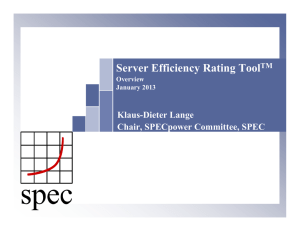 Server Efficiency Rating ToolTM