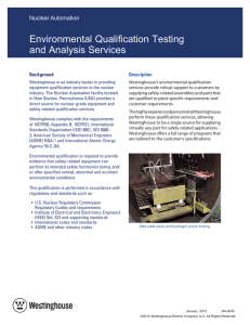 Environmental Qualification Testing and Analysis