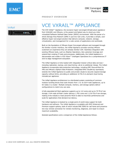 VxRail Spec Sheet Specifications and product details for VCE