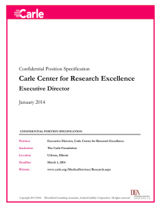 Confidential Position Specification Carle Center For Research