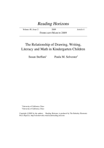 The Relationship of Drawing, Writing, Literacy and Math in