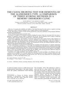 the clock drawing test for dementia - Vanderbilt University School of