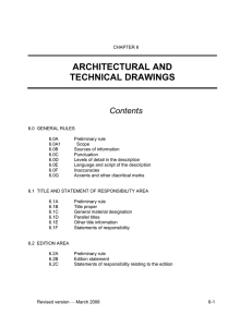 ARCHITECTURAL AND TECHNICAL DRAWINGS