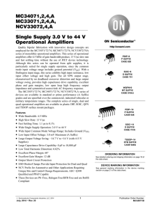 MC34071 - Single Supply Operational Amplifiers