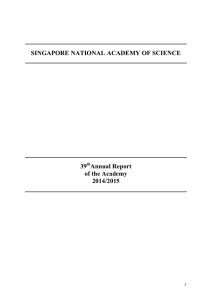 39th Annual Report of SNAS - Singapore National Academy of