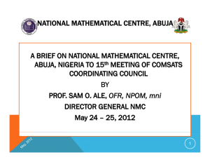 national mathematical centre, abuja by