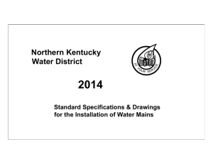 2014 Standard Specifications and Drawings for the Installation of