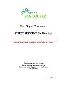 Street Restoration Manual