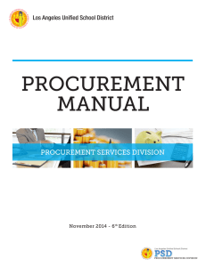 procurement manual 6th edition - Los Angeles Unified School District