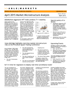 April 2015 Market Microstructure Analysis