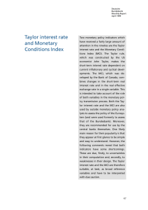 Taylor interest rate and Monetary Conditions Index