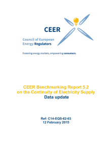 CEER Benchmarking report 5.2 on the continuity of electricity supply