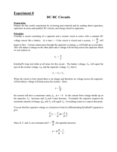 Experiment 8 DC RC Circuits