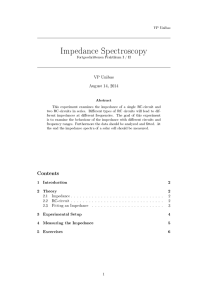 Impedance Spectroscopy