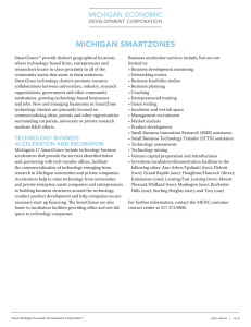 MICHIGAN SMARTZONES - Michigan Economic Development