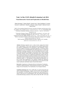 Task 1 of the CLEF eHealth Evaluation Lab 2014 - CEUR