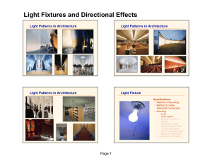 Light Fixtures and Directional Effects