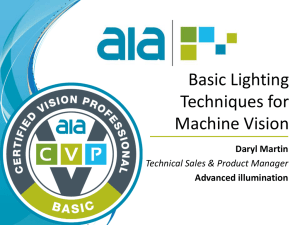Basic Lighting Techniques for Machine Vision
