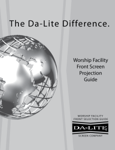 Worship Facility Selection Guide - Da-Lite