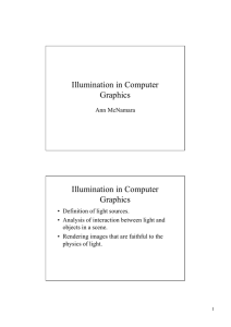 Illumination in Computer Graphics Illumination in Computer Graphics