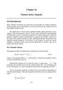 Chapter 16 Fourier Series Analysis