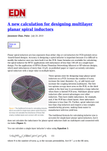 A new calculation for designing multilayer planar spiral