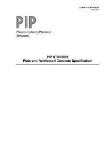 Plain and Reinforced Concrete Specification
