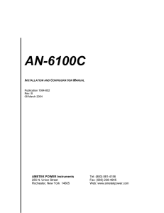 AN-6100C - Ametek Power Instruments