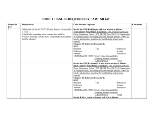 CODE CHANGES REQUIRED BY LAW: SB 442