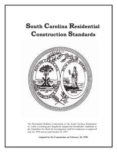 Residential Construction Standards