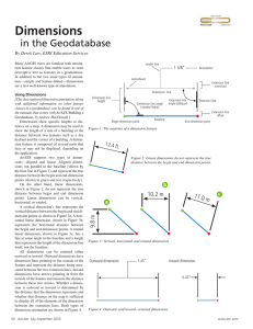 Dimensions in the Geodatabase