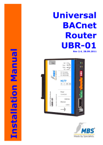 Universal BACnet Router UBR-01 Manual - mbs