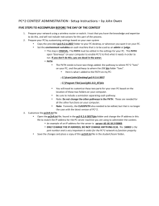 PC^2 Setup Guide