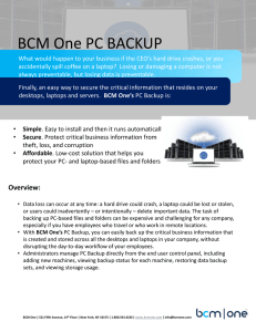 BCM One PC BACKUP