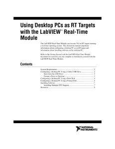Using Desktop PCs as RT Targets