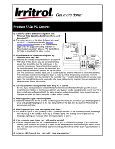 Product FAQ: PC Control